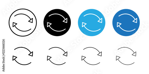 Refresh icon flat and simple set design