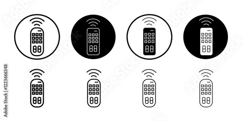 Remote control icon flat and simple set design