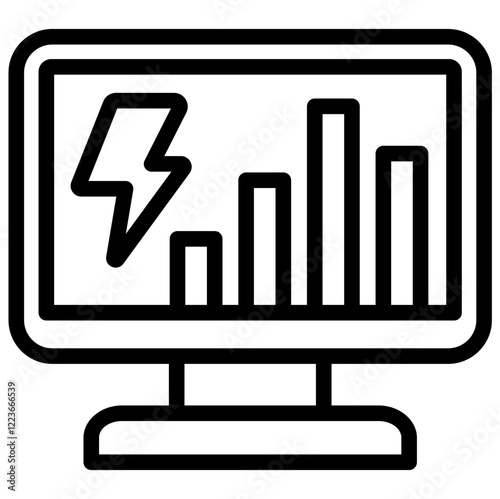 Energy Monitoring Outline Icon