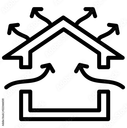 Passive Cooling Outline Icon