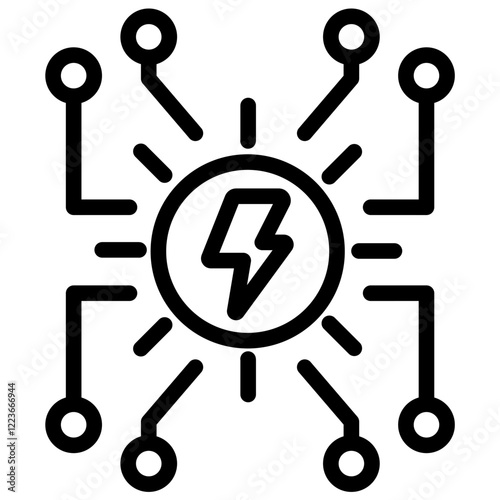 Solar Integration Outline Icon