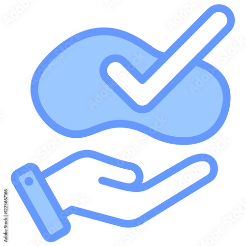 Ergonomic Design Lineal Blue Icon