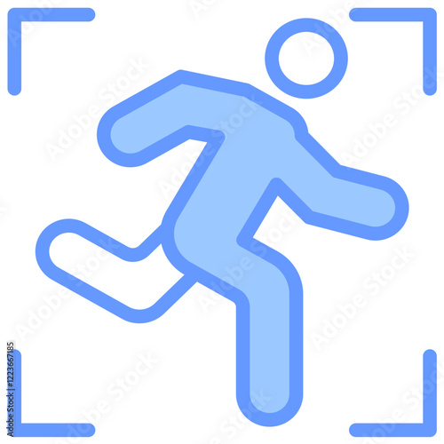 Motion Sensor Lineal Blue Icon