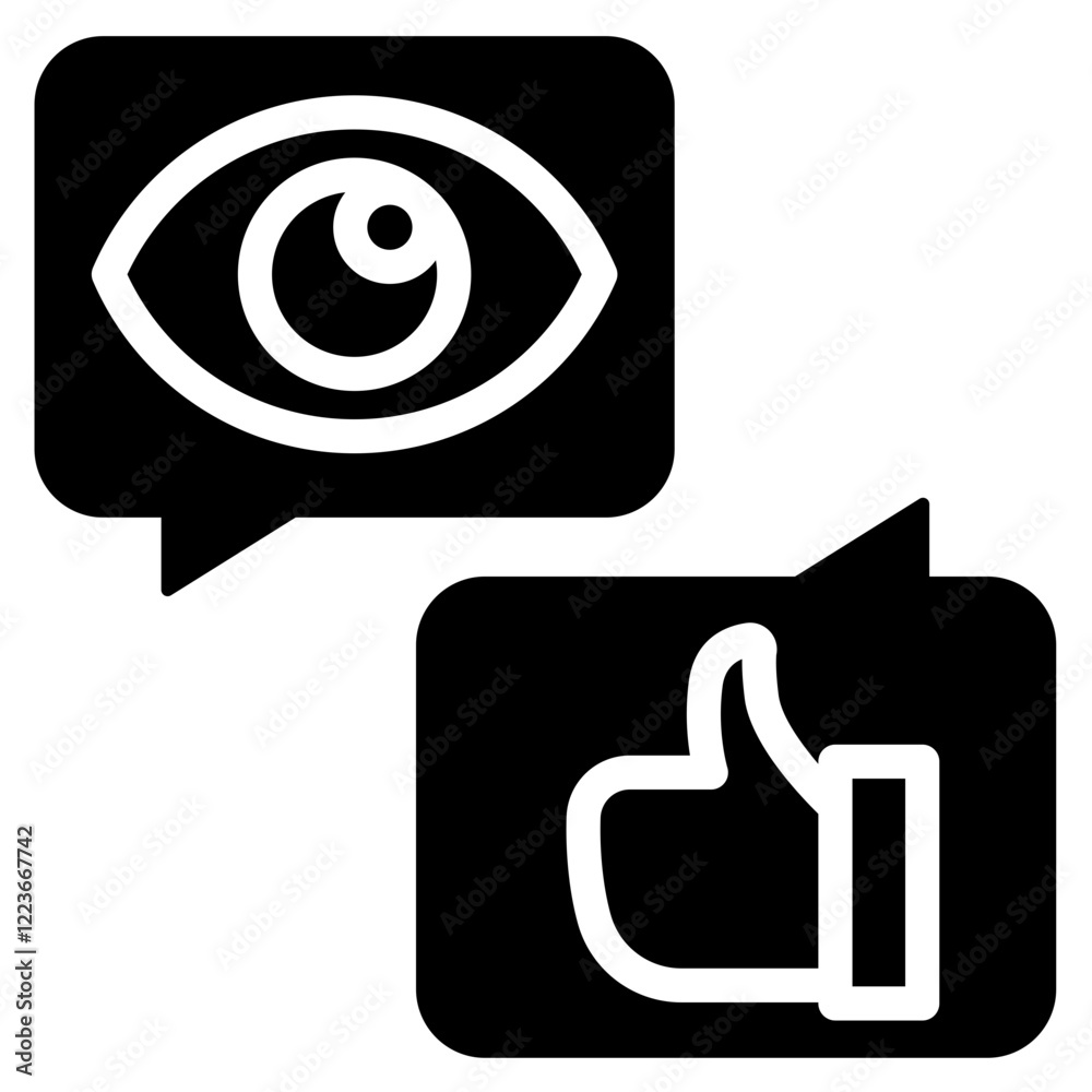 Visual Feedback Solid Black Icon Visual Feedback Solid Black Icon