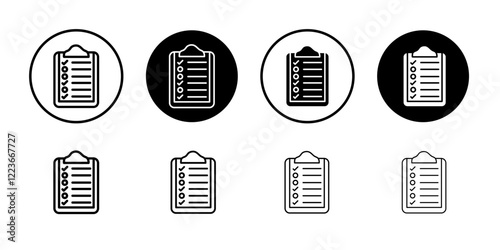 Todo list icon flat and simple set design