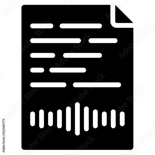 Speech Synthesis Solid Black Icon