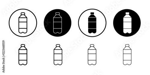 Water bottle icon flat and simple set design
