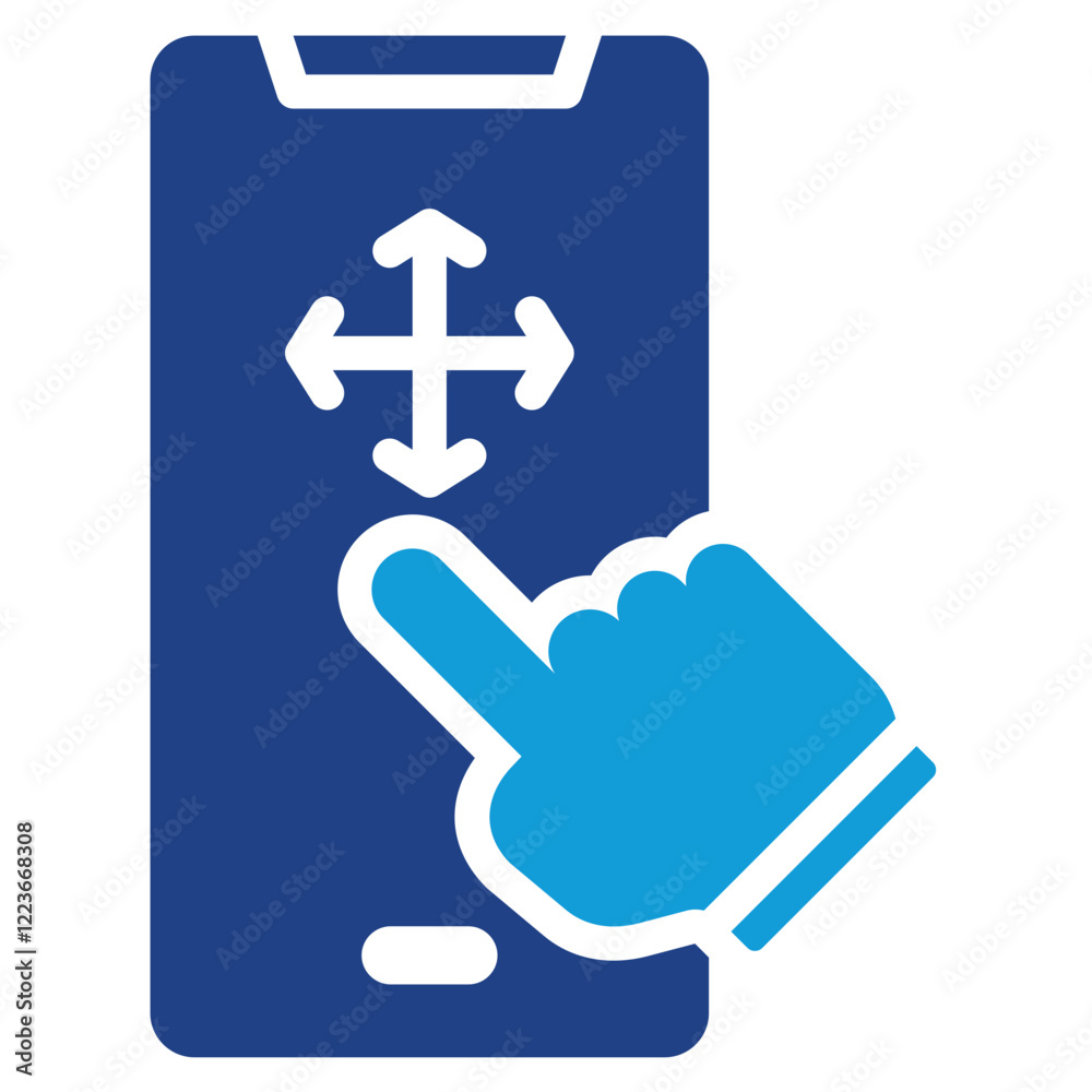 Obraz premium Tactile Interface Dual Tone Icon