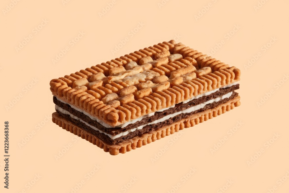 A layered dessert with chocolate and cookie crusts. A layered dessert with chocolate and cookie crusts.