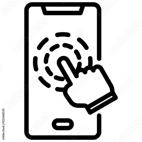 Touch Screen Outline Icon