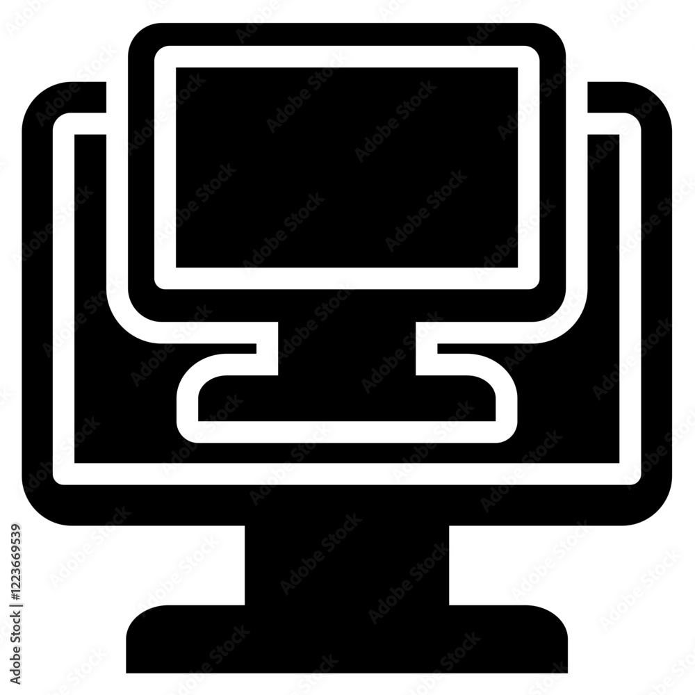 Virtual Desktop Solid Black Icon Virtual Desktop Solid Black Icon