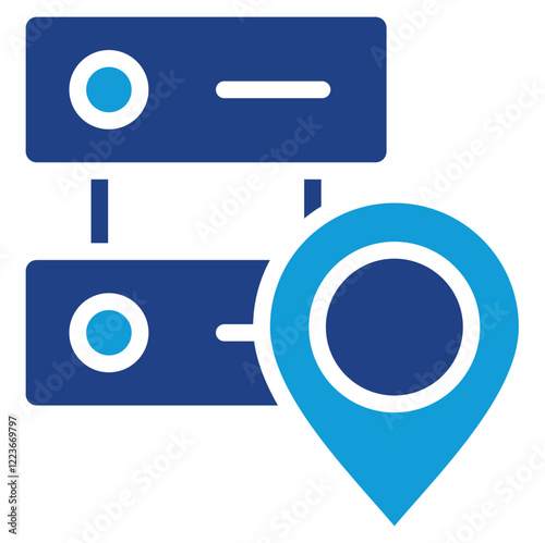 Data Locality Dual Tone Icon