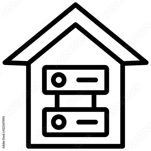 On Premises Server Outline Icon