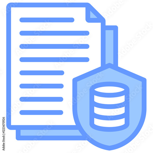 Data Governance Lineal Blue Icon