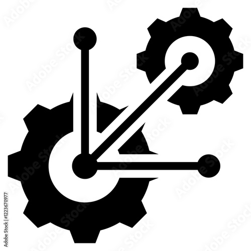 Process Automation Solid Black Icon