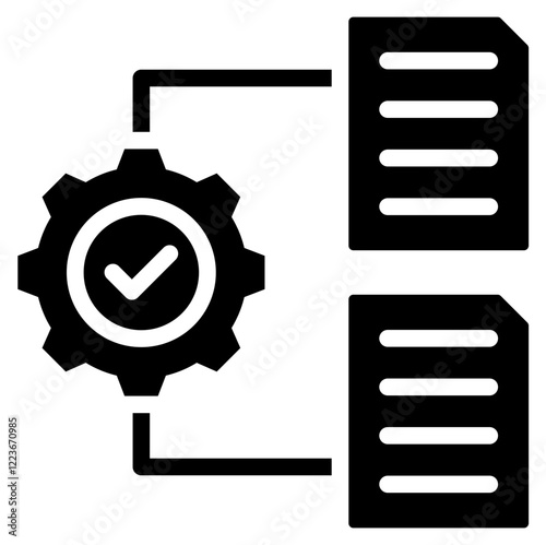 Data Integration Solid Black Icon