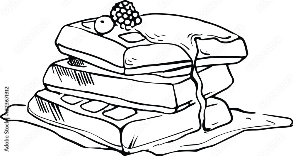 nk sketch of waffles nk sketch of waffles