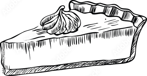 Vector sketch illustration of Lemon Tart