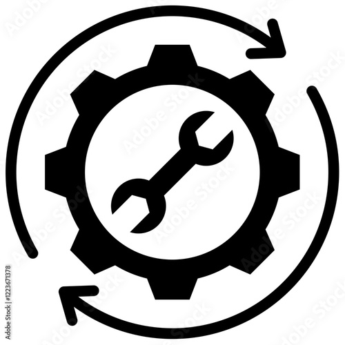 Automation Tool Solid Black Icon