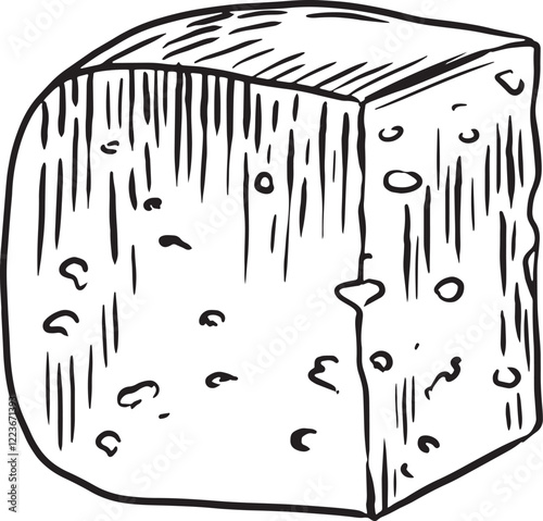 Cheese sketch handdrawn