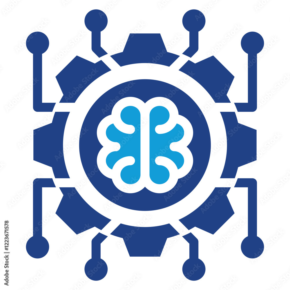 Machine Learning Dual Tone Icon Machine Learning Dual Tone Icon