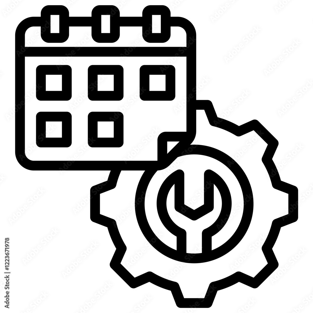 Predictive Maintenance Outline Icon