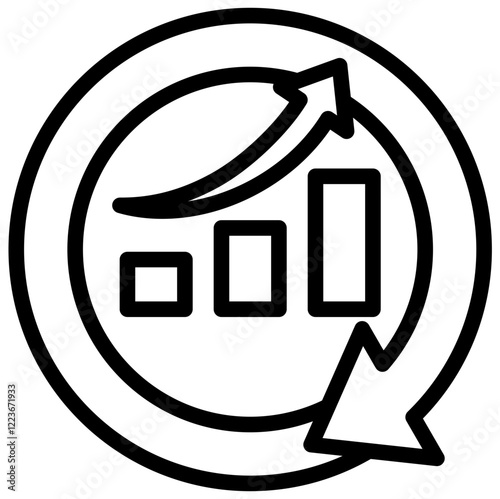 Continuous Improvement Outline Icon