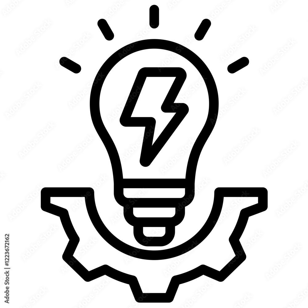 Energy Efficiency Outline Icon Energy Efficiency Outline Icon