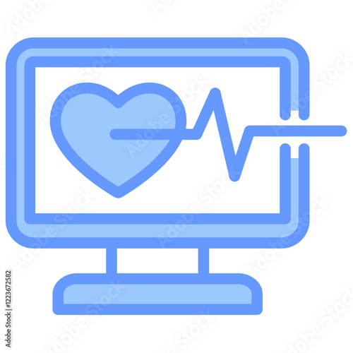 Condition Monitoring Lineal Blue Icon