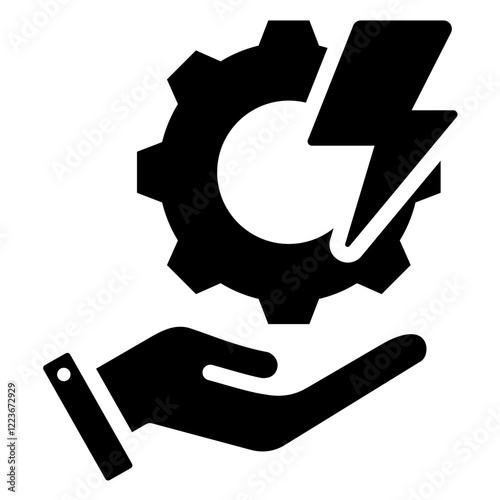 Energy Management Solid Black Icon