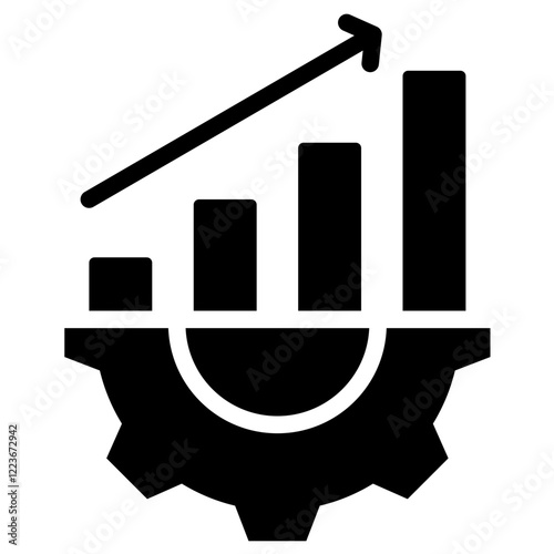 Lean Manufacturing Solid Black Icon