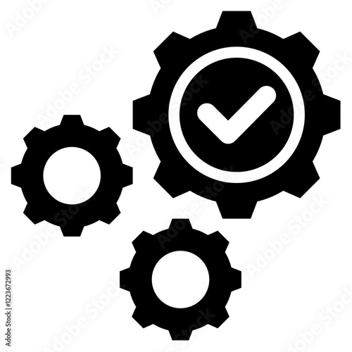 Operational Efficiency Solid Black Icon
