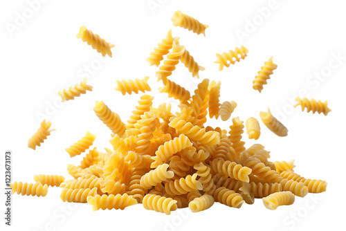 italian pasta on white background