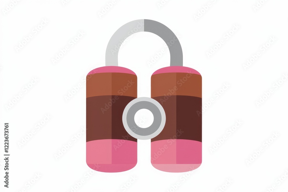 A simple illustration of a pair of hand grippers. A simple illustration of a pair of hand grippers.