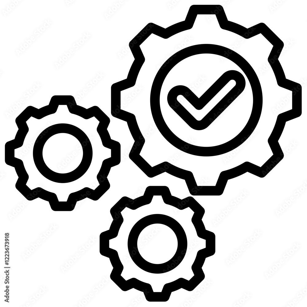 Operational Efficiency Outline Icon Operational Efficiency Outline Icon