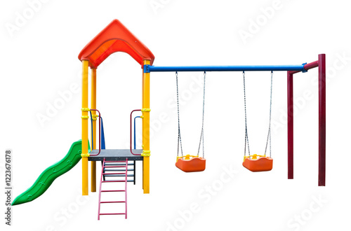 Children play ground closeup