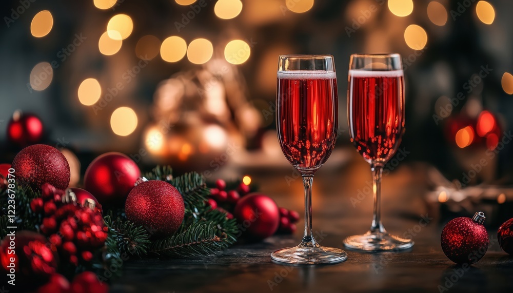 Champagne Glasses In Festive Atmosphere, Presented On Bar Counter- Perfect For Celebrations And Special Occasions. A Glimpse Of Elegance. Champagne Glasses In Festive Atmosphere, Presented On Bar Counter- Perfect For Celebrations And Special Occasions. A Glimpse Of Elegance.