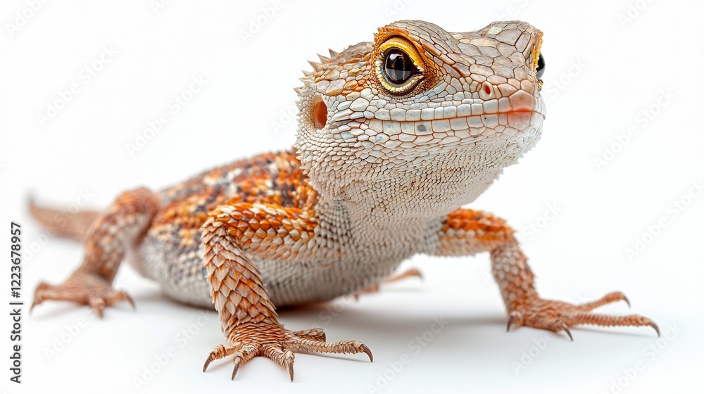Fototapeta premium isolated lizard white background wildlife fauna nature cutout images studio photography biodiversity animal identification stock photo commercial use digital design