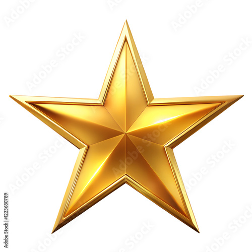 gold star isolated on white