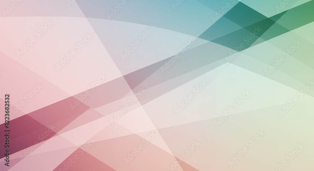 Obraz premium Abstract Pastel Geometric Background with Overlapping Shapes and Soft Gradient Colors