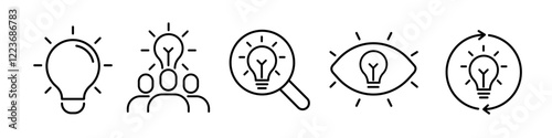 idea icon. idea icon set