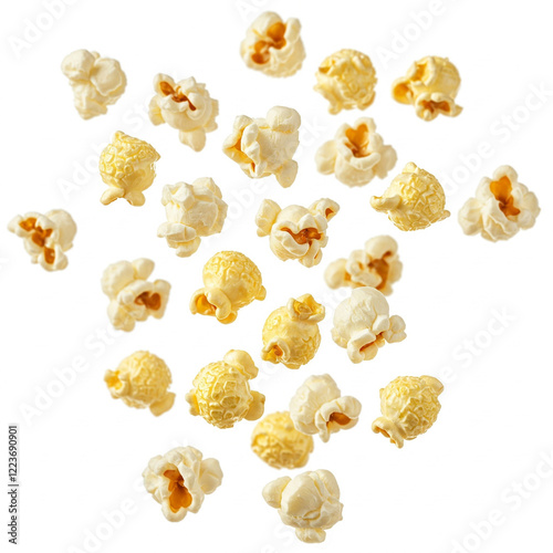 popcorn, popcorn isolated on white, popcorn on white, popcorn isolated on white background
