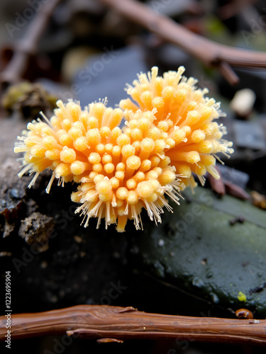 Mature sporangia of a slime mold from Finland photo