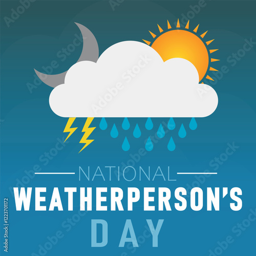 National Weatherperson’s Day. February 5 Holiday concept Illustration Design