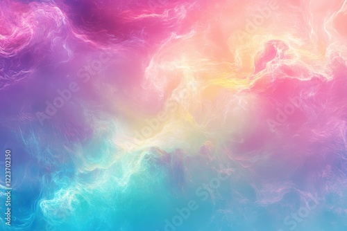 Vibrant triadic rainbow gradient image with infinite depth perception
