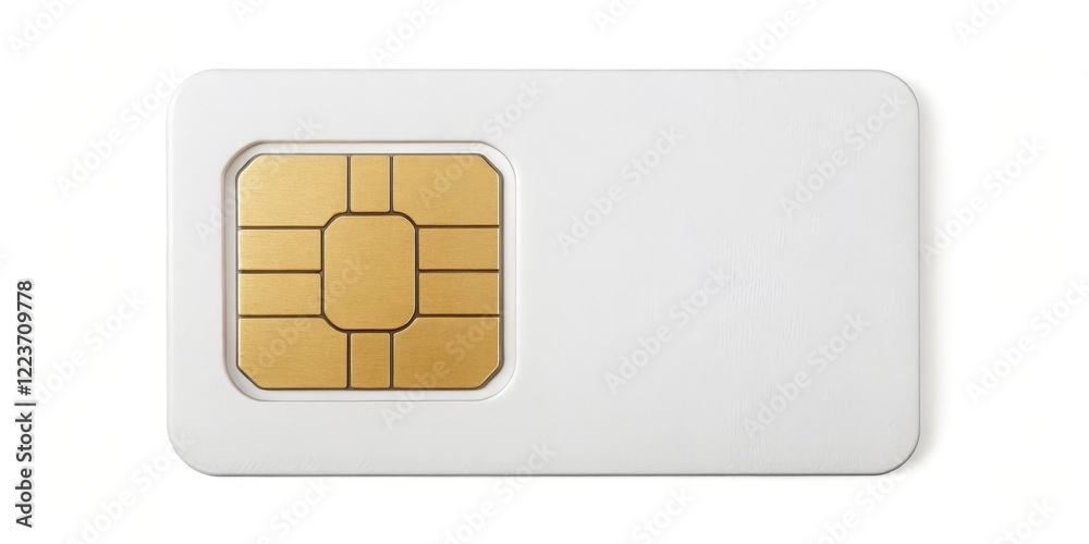 SIM Card on White Plastic Tray SIM Card on White Plastic Tray