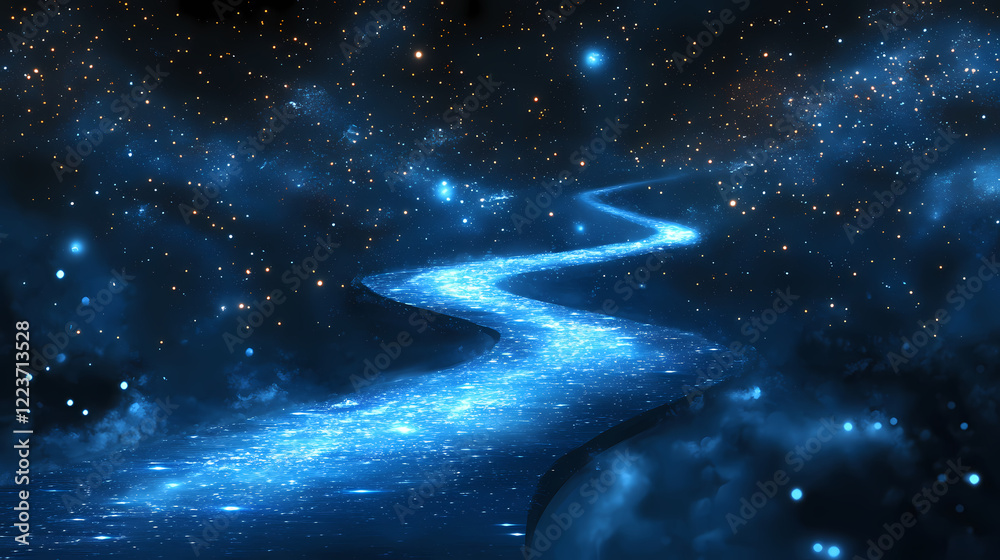 Fototapeta premium Magical path. Stellar Path. Illustration