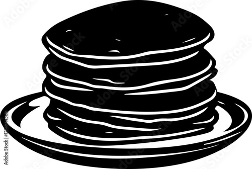 silhouette of a american pancak