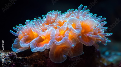 Fototapeta Naklejka Na Ścianę i Meble -  Underwater view of a coral in the Great Barrier Reef off the coast of Queensland near Cairns, Australia
