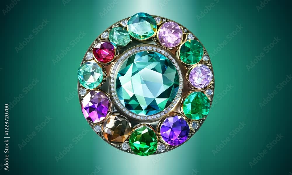 diamond with diamonds rotating